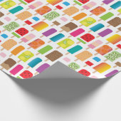 Sommer-Eiscremepopsicles-gefrorener Geschenkpapier (Ecke)