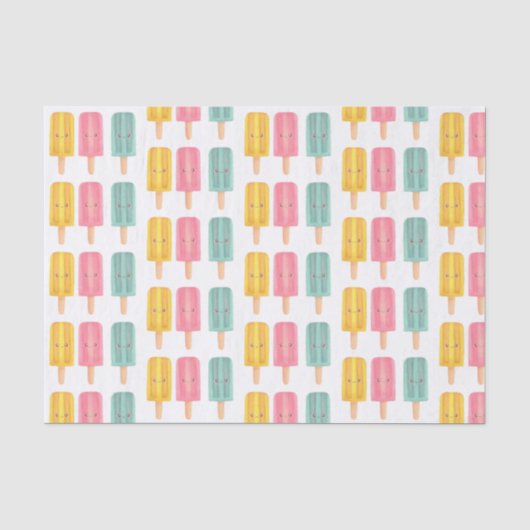 Sommer-Eiscremesticks Seidenpapier (Vorderseite)