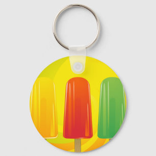 Sommer-Eispops-Trio Helle Popsicles Schlüsselanhänger