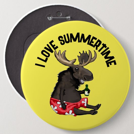 Sommer-Elch-Pin-Abzeichen Button (Vorne & Hinten)