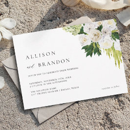 Sommer Elegante Grüne Blumenhochzeit Einladung