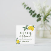 Sommer-Empfehlungskarte der Zitronen botanische Empfehlungskarte (Stehend Vorderseite)