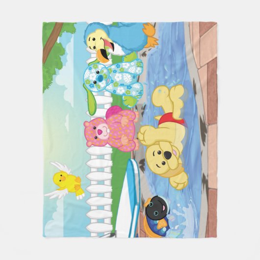 Sommer-Empfindungs-Pool Fleecedecke (Vorderseite)