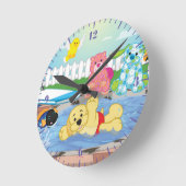 Sommer-Empfindungs-Pool Runde Wanduhr (Winkel)