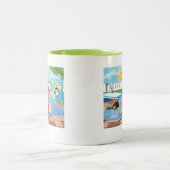 Sommer-Empfindungs-Pool Zweifarbige Tasse (Mittel)
