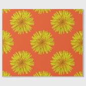 Sommer-enorme gelbe Löwenzahn-Blume auf Geschenkpapier (Flach)