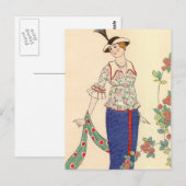 Sommer-Ensemble George Barbier Postkarte (Vorne/Hinten)