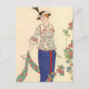 Sommer-Ensemble George Barbier Postkarte