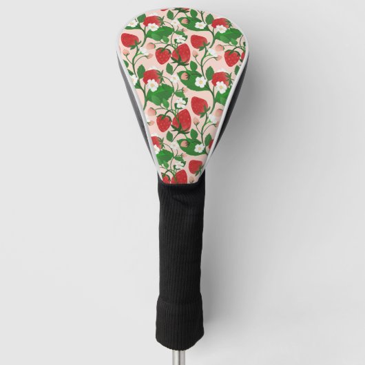 Sommer-Erdbeere in Rosa Golf Headcover (Vorderseite)