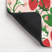 Sommer-Erdbeere in Rosa Mousepad (Ecke)