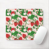 Sommer-Erdbeere in Rosa Mousepad (Mit Mouse)