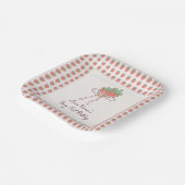 Sommer, Erdbeeren, Band 1. Geburtstag Party Pappteller (Gewinkelt)