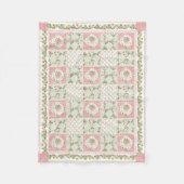 Sommer-Erdbeeren Gingham-Blumen Baby Mädchen Fleecedecke (Vorderseite)