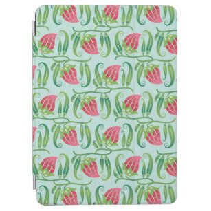 Sommer Erdbeeren Grünes Hintergrundmuster iPad Air Hülle