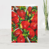 Sommer-Erdbeeren-Grußkarte Karte (Vorderseite)