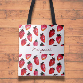 Sommer-Erdbeeren in Aquarellfarben Artistisches Ro Tasche