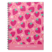 Sommer Erdbeeren Regenbogen und daisy Notizblock (Vorderseite)