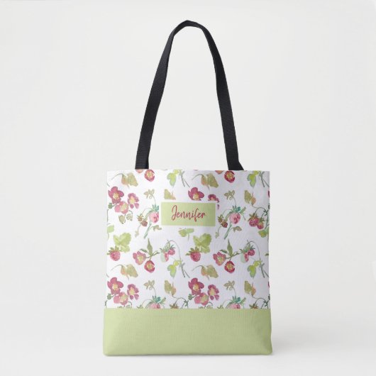 Sommer Erdbeeren Totbeutel Tasche (Vorderseite)