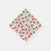 Sommer Erdbeeren und Blueberries Fruchtmuster Serviette (Ecke)
