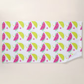 Sommer Erdbeeren und Lemonade Geometric Strandtuch (Vorderseite)