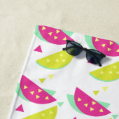 Sommer Erdbeeren und Lemonade Geometric Strandtuch (Beispiel)