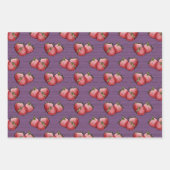 Sommer Erdbeeren Wasserfarbe Geschenkpapier Set (Vorderseite 3)