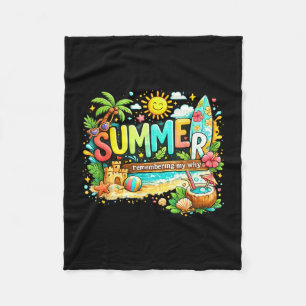 Sommer erinnere mich warum Strand Urlaub Zitat Fleecedecke