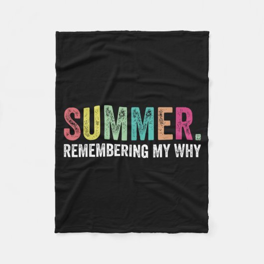 Sommer Erinnern an mein Warum-Bild Fleecedecke (Vorderseite)