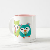 Sommer-Eulen Zweifarbige Tasse (Vorderseite Links)