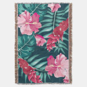 Sommer Exotische Blume Rosa Design Decke (Vorderseite Vertikal)