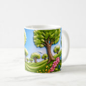 Sommer-Fantasiebaum Kaffeetasse (VorderseiteRechts)
