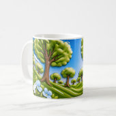 Sommer-Fantasiebaum Kaffeetasse (Vorderseite Links)