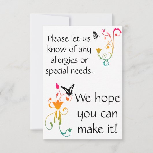 Sommer-Farben laden ein Einladung (Rückseite)