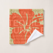 Sommer fasst Cocktails und Hibiskus - Orange ab Badhandtuch Set (Waschlappen)