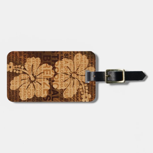 Sommer fasst hawaiisches Imitat-hölzerne Gepäckanhänger (Vorderseite horizontal)