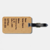 Sommer fasst hawaiisches Imitat-hölzerne Gepäckanhänger (Rückseite horizontal)