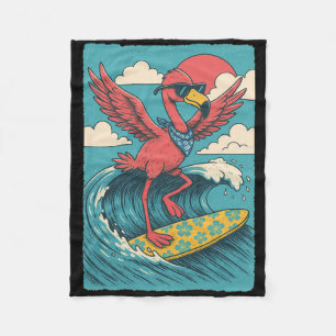 Sommer-Feeling Flamingo Surfen Strand-Feeling Urla Fleecedecke