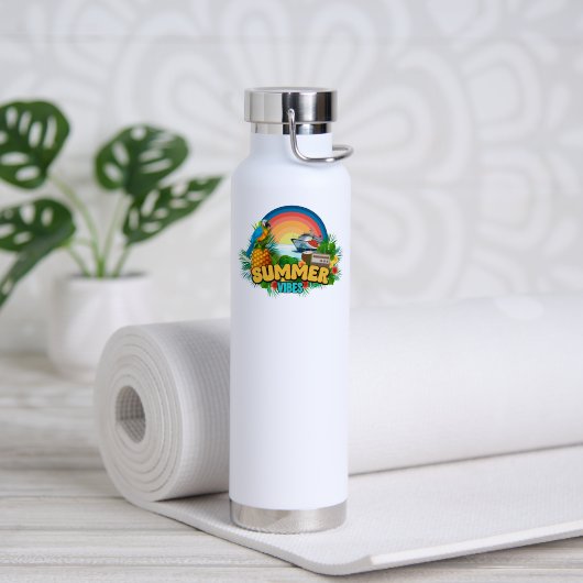 Sommer-Feeling Tropisch Trinkflasche (Yoga (gedreht))