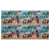 Sommer-Ferien Labradors Malerei Stoff (Fat Quarter (45,7 x 55,9 cm))
