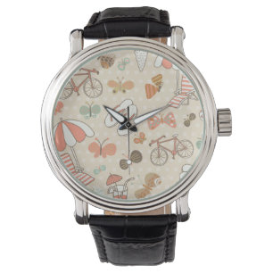 Sommer-Ferien-Muster Armbanduhr