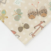 Sommer-Ferien-Muster Fleecedecke (Ecke)