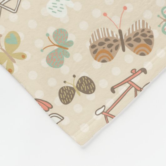 Sommer-Ferien-Muster Fleecedecke (Ecke)