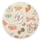 Sommer-Ferien-Muster Keramikknauf (Vorderseite)