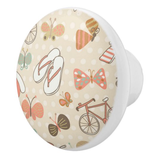 Sommer-Ferien-Muster Keramikknauf (Rechts)