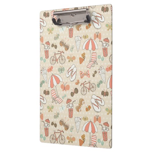 Sommer-Ferien-Muster Klemmbrett (Links)