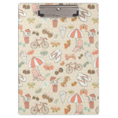 Sommer-Ferien-Muster Klemmbrett (Vorderseite)