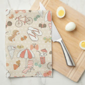 Sommer-Ferien-Muster Küchentuch (Viertel Falte)