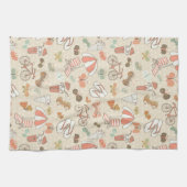 Sommer-Ferien-Muster Küchentuch (Horizontal)