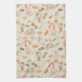 Sommer-Ferien-Muster Küchentuch (Vertikal)