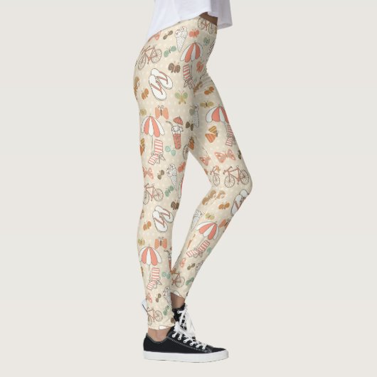 Sommer-Ferien-Muster Leggings (Rechts)